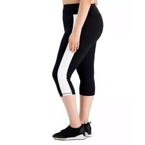 ID Ideology Women's Essentials Plus Size Leggings Color blocked Black&white XXL